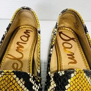 Sam Edelman Loraine Yellow Snake Skin Leather Loafers Size 7 1/2 Sam Edelman | Shoes | Sam Edelman Loraine Yellow Snake Skin  main image 4